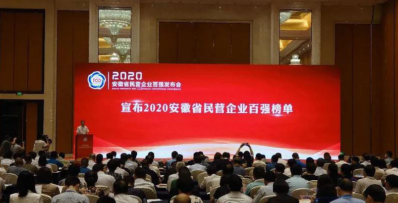 安利股份进入2020安徽省民营企业制造业百强榜单